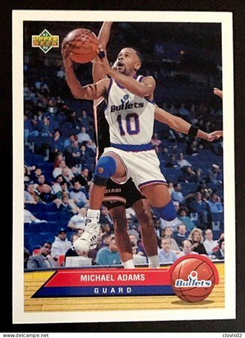 P42 Michael Adams - Washington Bullets - Carte Upper Deck 1992-93 McDonald's NBA Basketball - Sonstige & Ohne Zuordnung