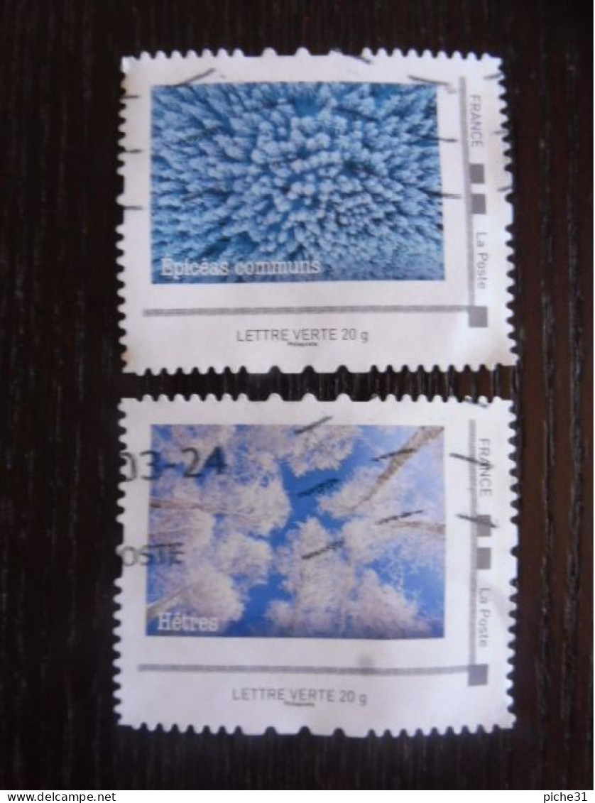 FRANCE - 2 Lots De Timbres MTAM Arbres Oblitérés + En Cadeau Paire De Timbres Imprimés - Oblitérés