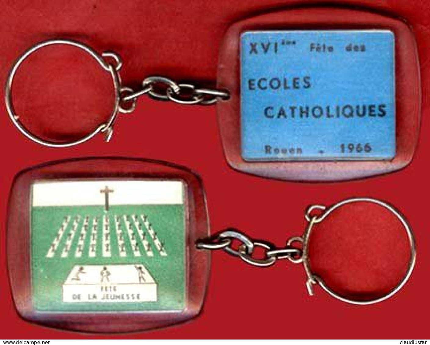 ** PORTE - CLEFS  XVIème  FETE  Des  ECOLES  CATHOLIQUES  ROUEN  1966 ** - Religión & Esoterismo