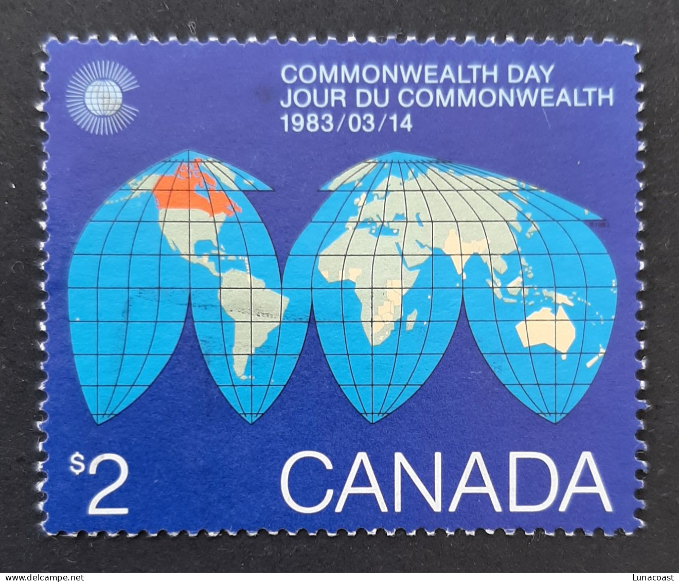 Canada 1983 MNG Sc.#977*  2$,  CommonWealth Day, No Gum - Usados