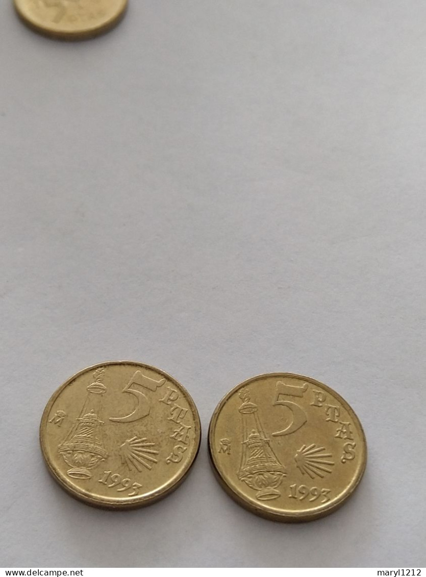 2 Pièces De 5 Pesetas Jacobeo 1993 - Espagne - 5 Pesetas