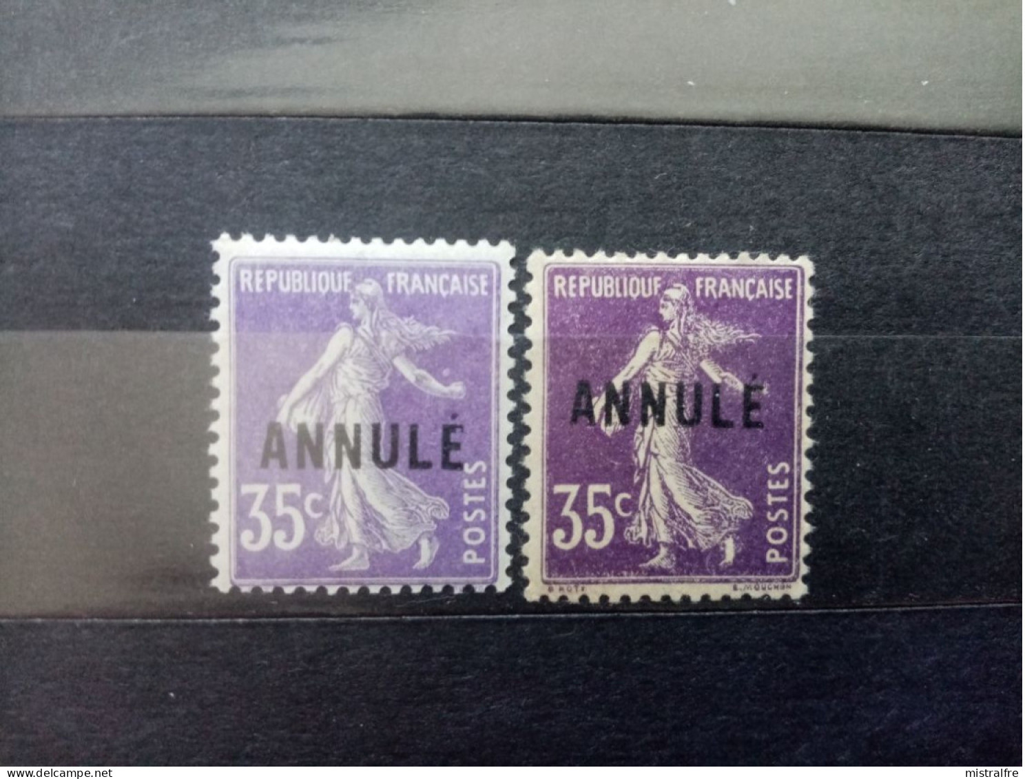 FRANCE.1911-23.  " SEMEUSE Fond Plein ". N° 142a-CI1 Violet Et 142-CI1violet Foncé.NEUFS++/+.Côte YT 2023 : 99,00 € - Unused Stamps