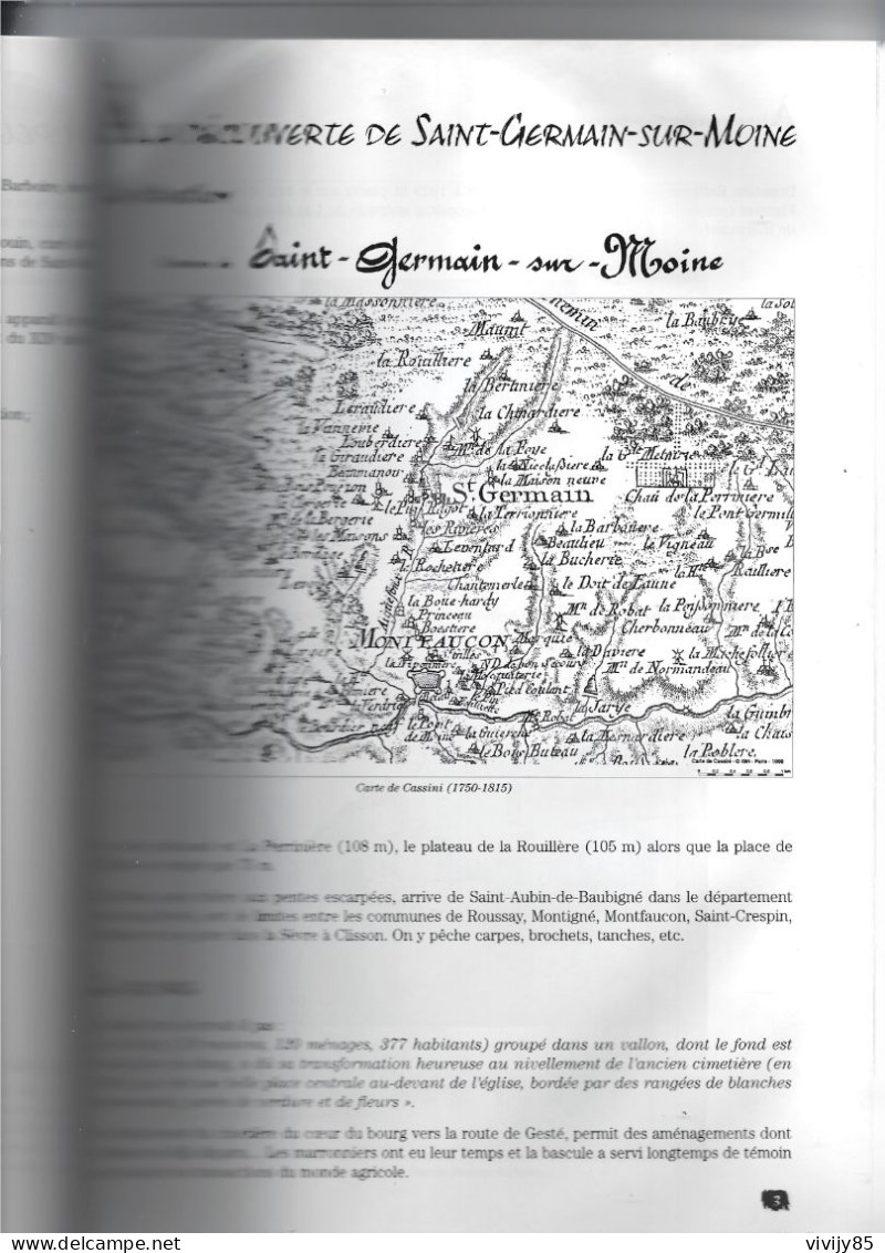 49 - Livre Illustré De 119 Pages " St GERMAIN SUR MOINE De 1900 à 2000 " - Pays De Loire