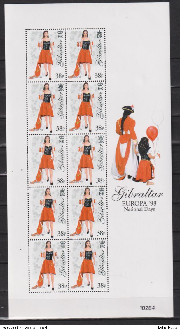 Timbres Neufs** De Gibraltar Mini Sheet De 1998 YT 838 MI 836 MNH - Gibraltar