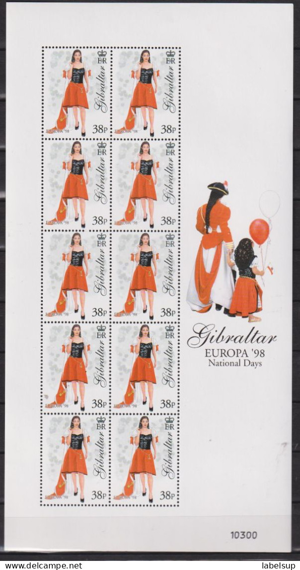 Timbres Neufs** De Gibraltar Mini Sheet De 1998 YT 838 MI 836 MNH - Gibraltar