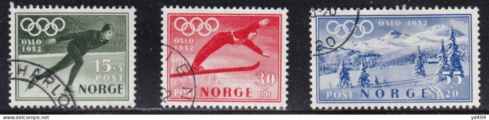 NO064A – NORVEGE - NORWAY – 1951 – WINTER OLYMPIC GAMES – Y&T # 337/9 USED 25 € - Used Stamps