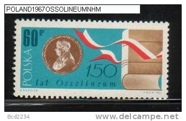 POLAND 1967 150TH ANNIV OF OSSOLINEUM NHM - Neufs