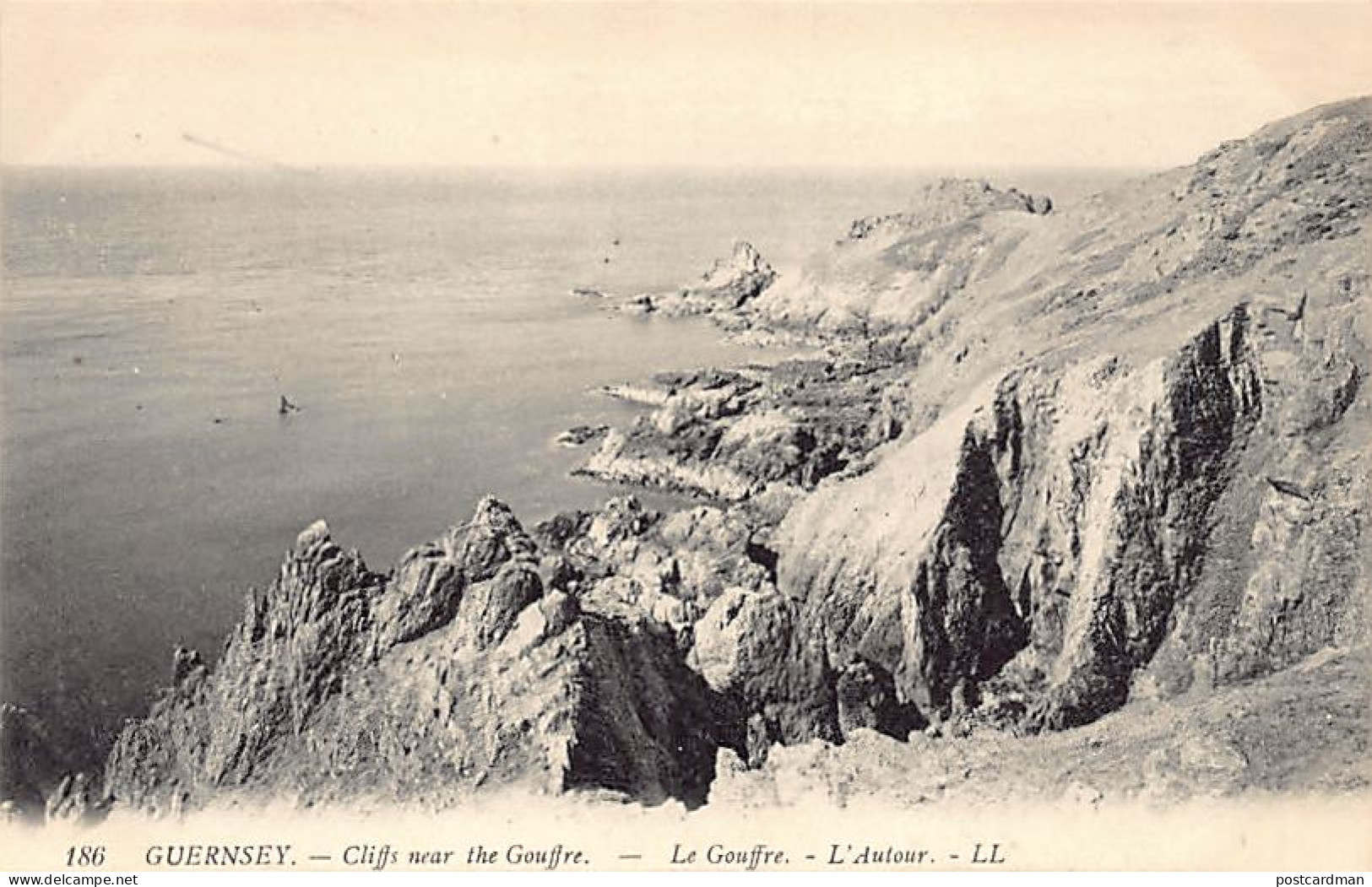 Guernsey - Cliffs Near The Gouffre - Publ. Levy L.L. 186 - Guernsey