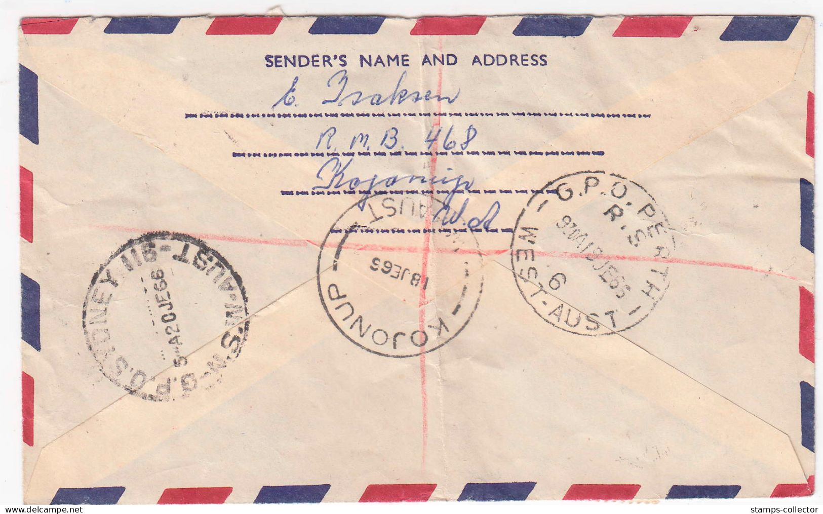 Australia. 1966. Recomended Cover Send To Denmark 18JE66. G.P.O. PERTH - Brieven En Documenten