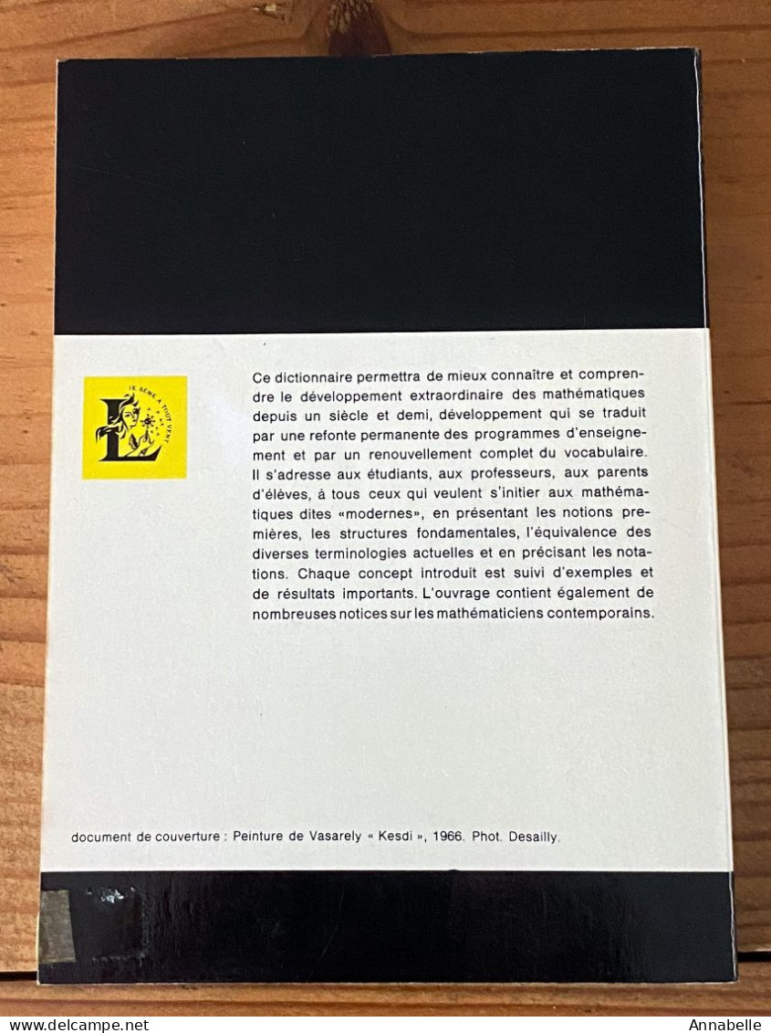 Dictionnaire Des Mathématiques Modernes (1969) - Dictionnaires