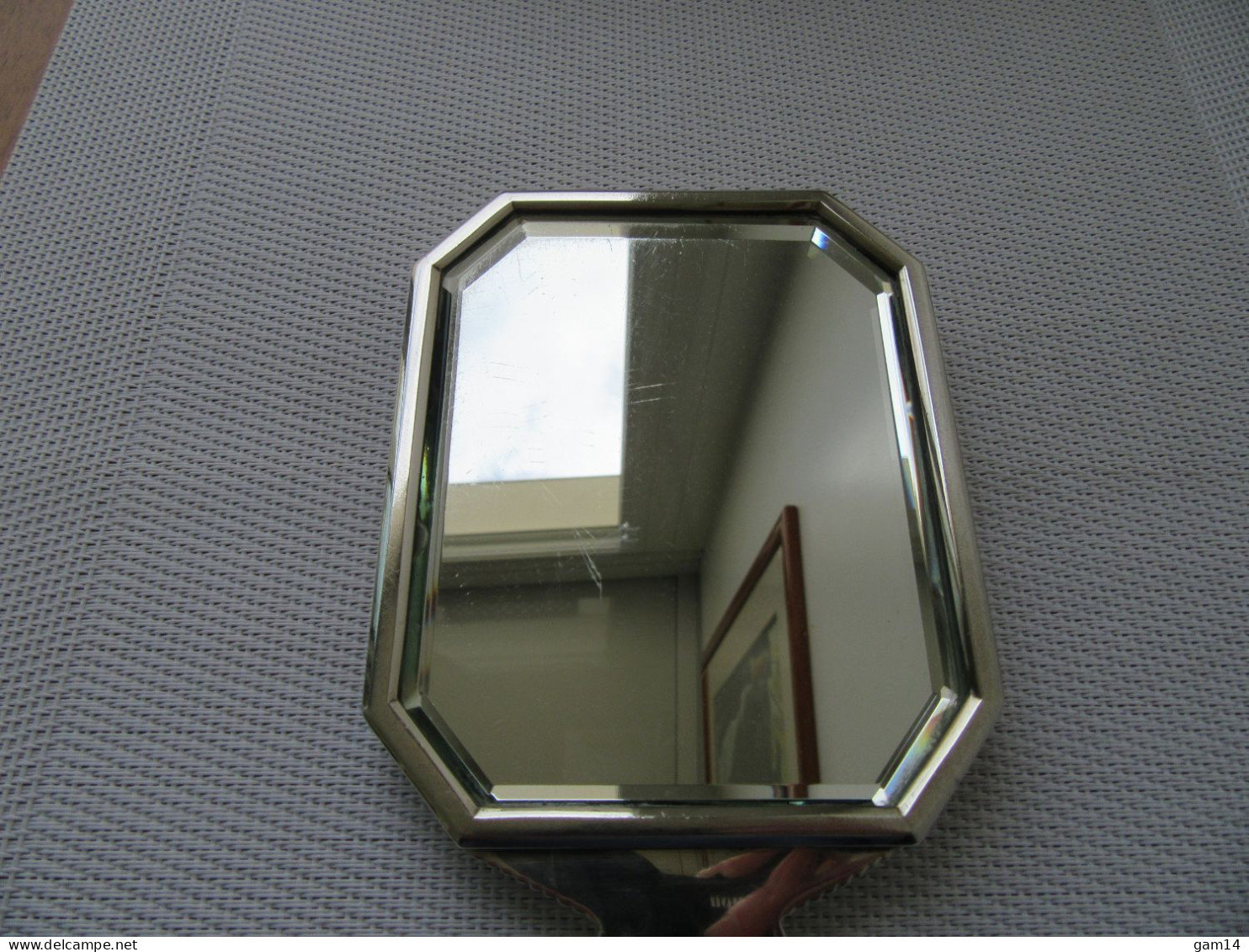 Ensemble Miroir à Main + Brosse En ARGENT. Poinçons Minerve + Orfèvre - Argenterie