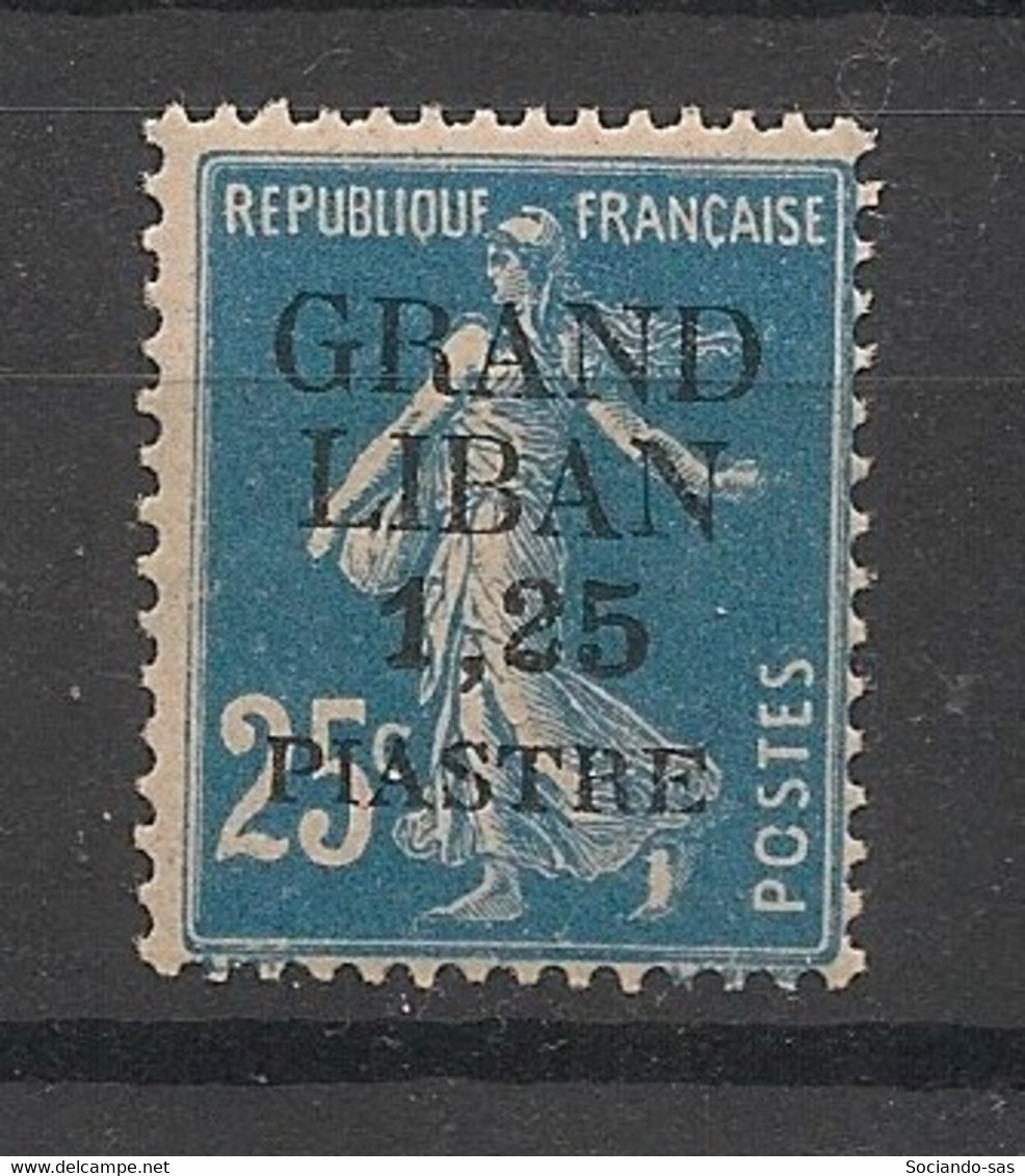 GRAND LIBAN - 1924 - N°YT. 6 - Semeuse 1,25pi Sur 25c Bleu - Neuf Luxe ** / MNH / Postfrisch - Neufs