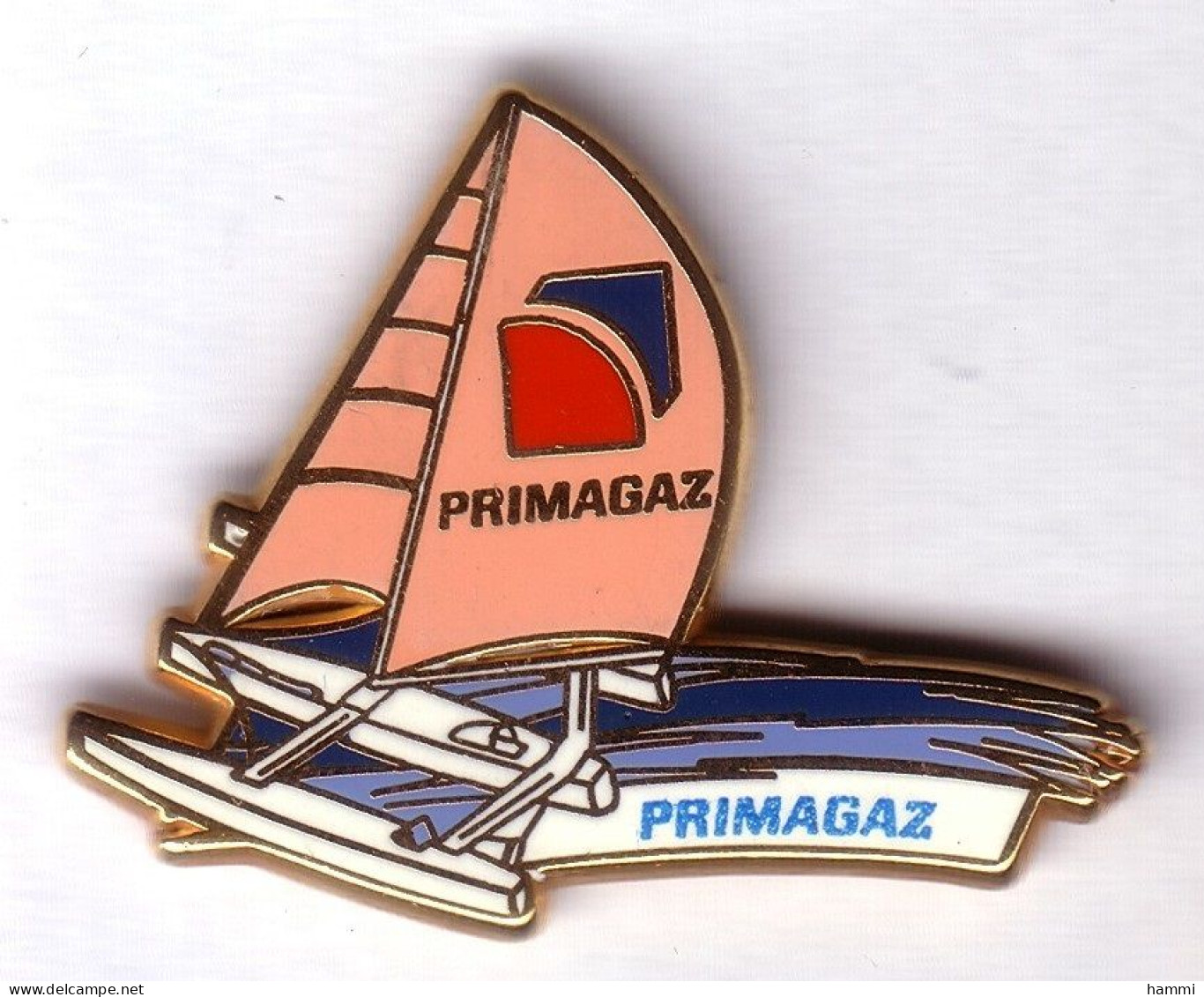 L153 Pin's Bateau Carburant  GDF GAZ Voilier Primagaz Qualité Arthus Signé Starpin's Achat Immédiat - Sailing, Yachting