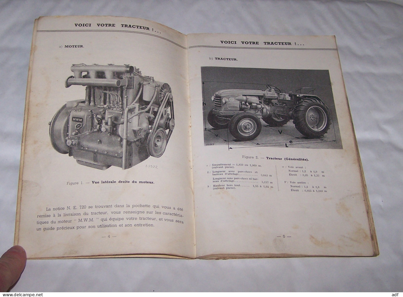 GUIDE D'UTILISATION ET D'ENTRETIEN TRACTEUR RENAULT TYPE R. 7050, 1956, AGRICULTURE, TRACTEURS - Tracteurs