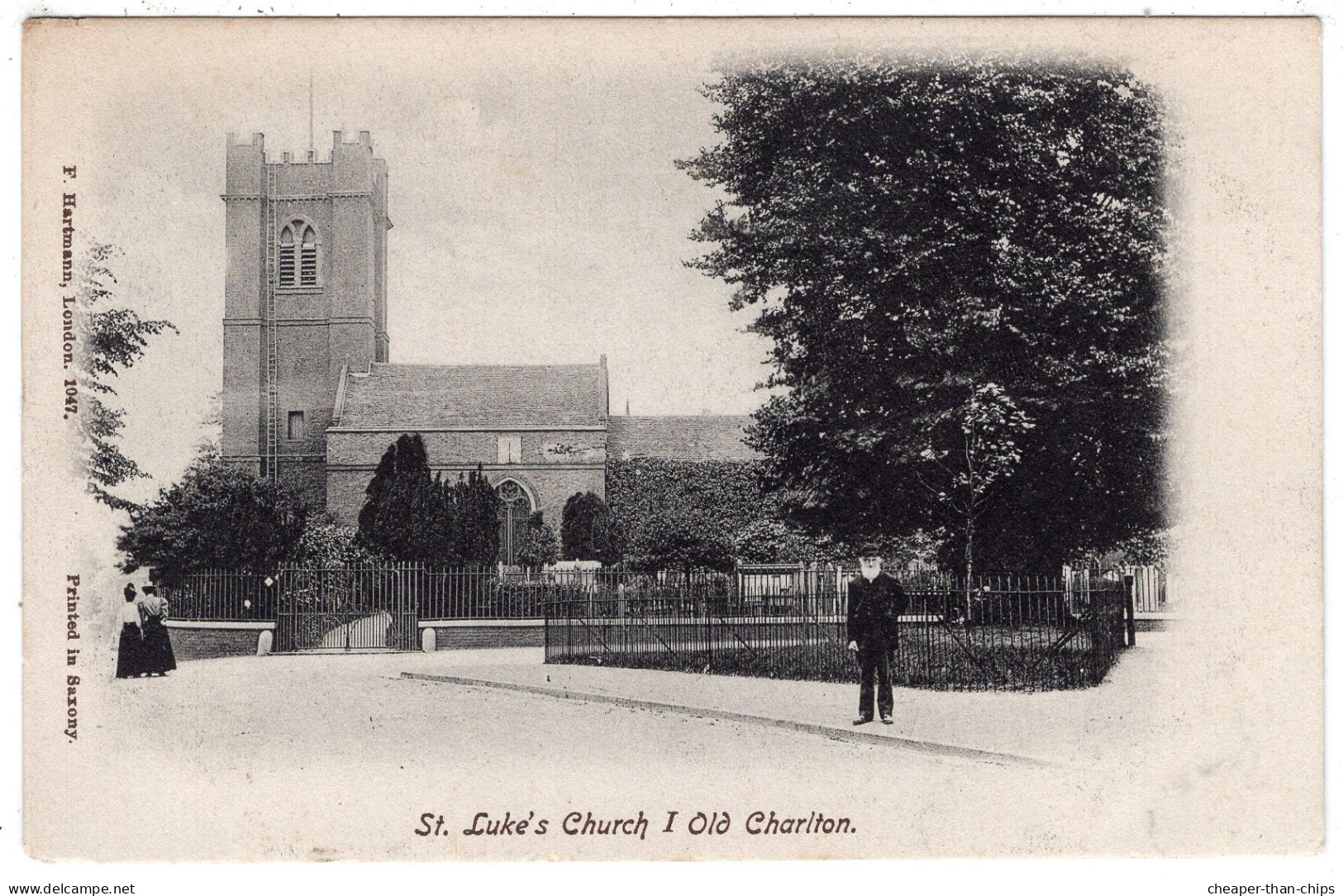 OLD CHARLTON - St. Luke's Church I - Hartmann 1047 - Undivided Back - London Suburbs