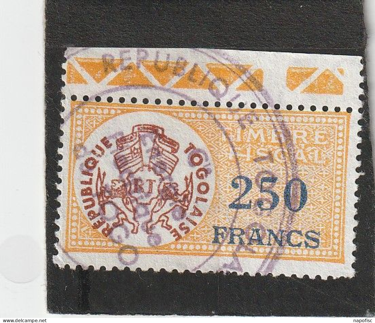 Togo Timbre Fiscal 250 Francs - Togo (1960-...)