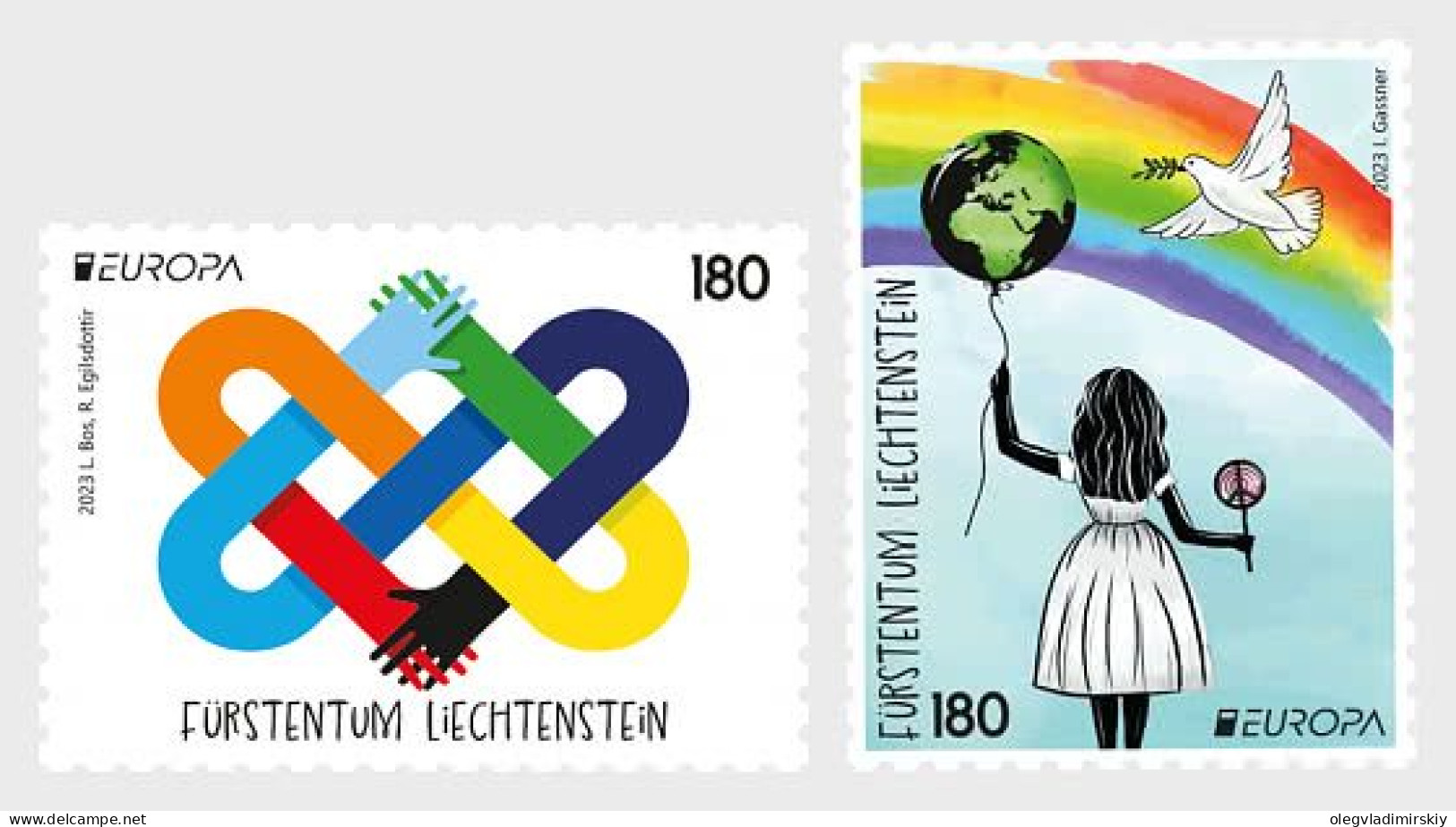 Liechtenstein 2023 Europa CEPT Peace Set Of 2 Stamps MNH - Nuevos