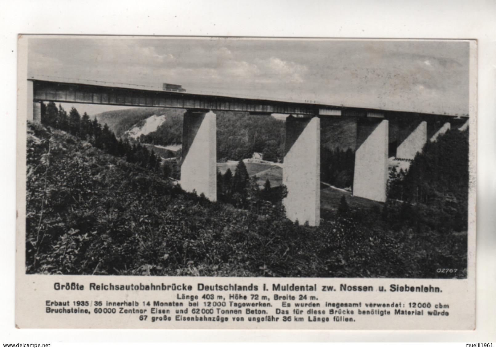 8687, Größte Reichsautobahnbrücke Deutschlands Im Muldental, Nossen, Siebenlehn - Ponts