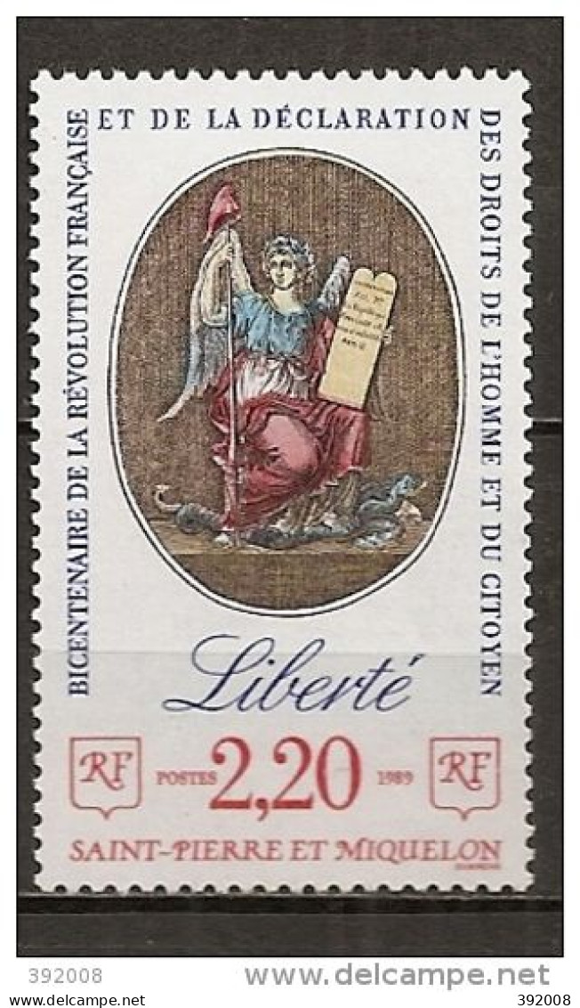 1989 - N° 499**MNH - Bicentenaire De La Révolution Française - Neufs
