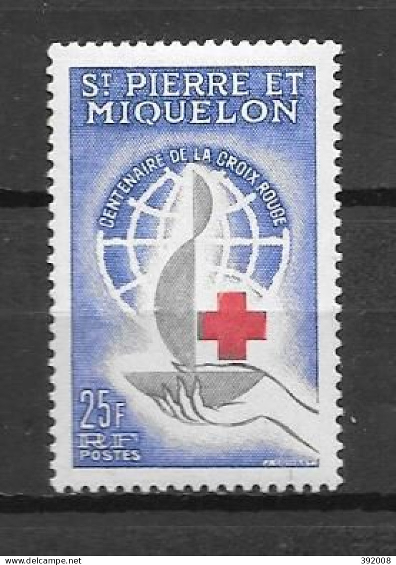 1963 - N° 369**MNH - 100 Ans Croix Rouge - Unused Stamps