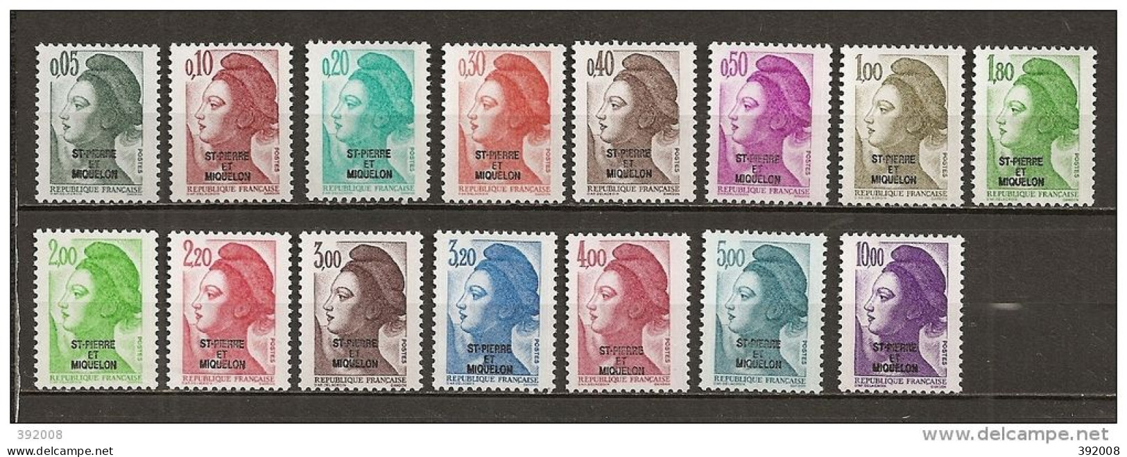 1986 - N ° 455 à 469 **MNH - Liberté De Gandon - Unused Stamps