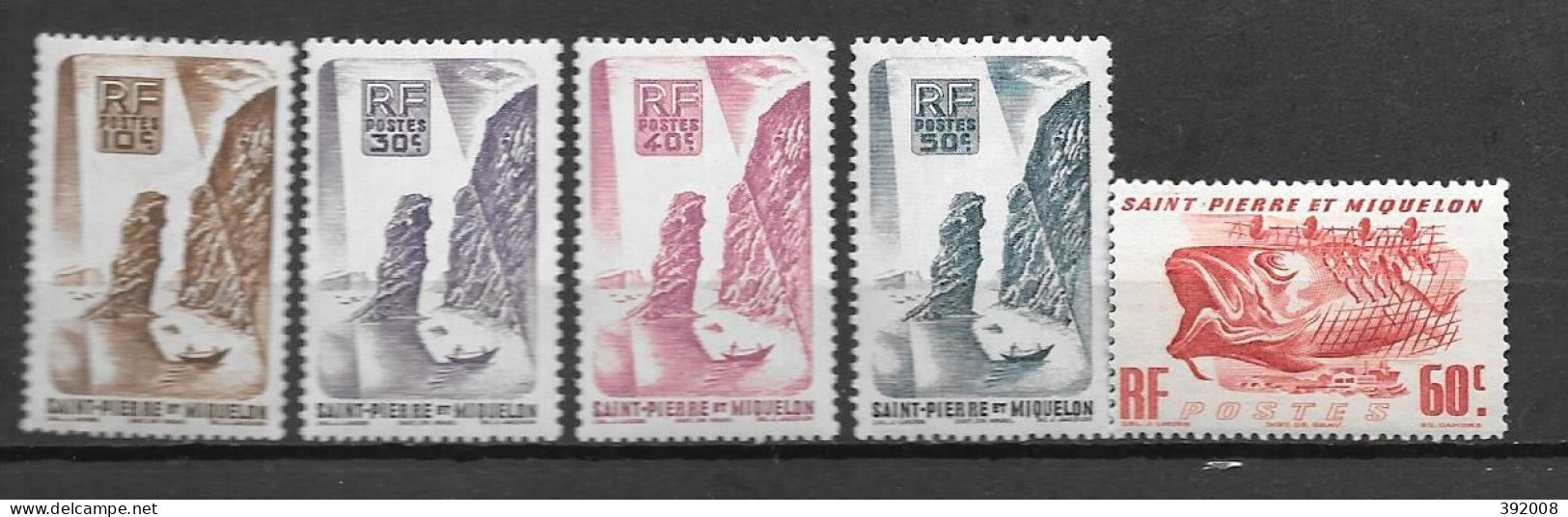 1947 - N° 325 à 329**MNH - Série Courante - Ungebraucht