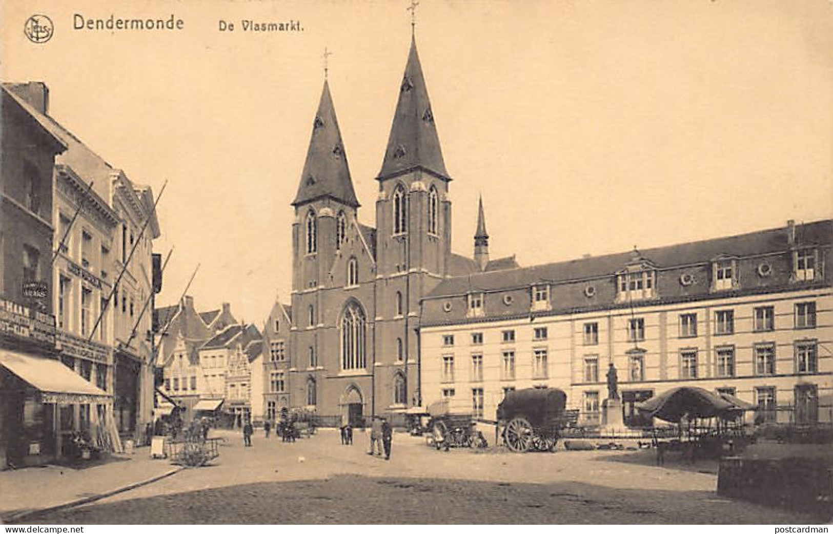 België - DENDERMONDE (O. Vl.) De Vlasmarkt - Dendermonde