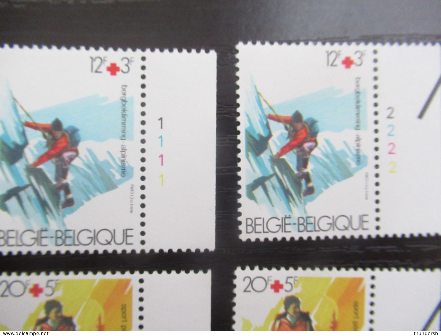 2082/83 'Rode Kruis' - Postfris ** - Volledige Set Plaatnummers - 1981-1990