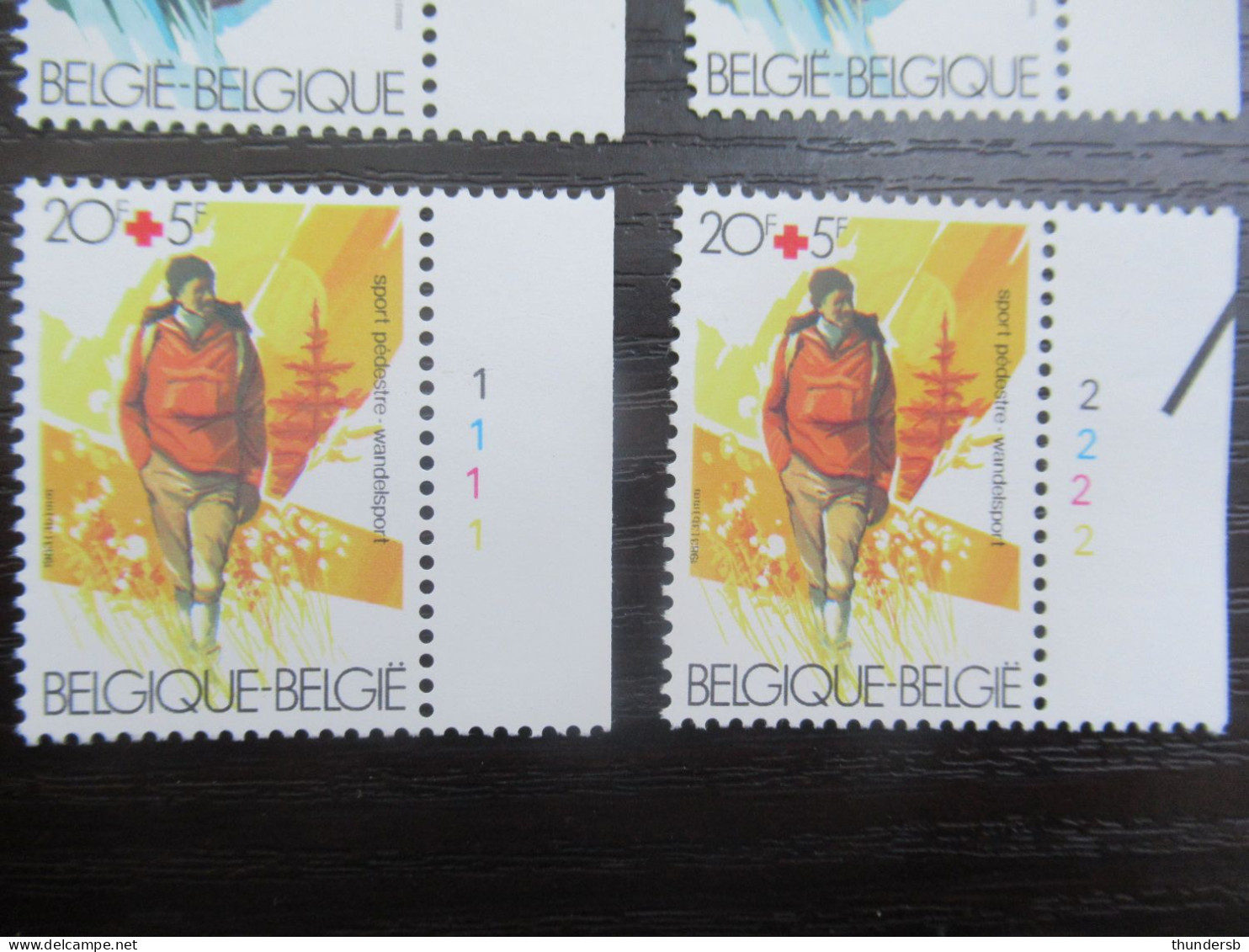 2082/83 'Rode Kruis' - Postfris ** - Volledige Set Plaatnummers - 1981-1990