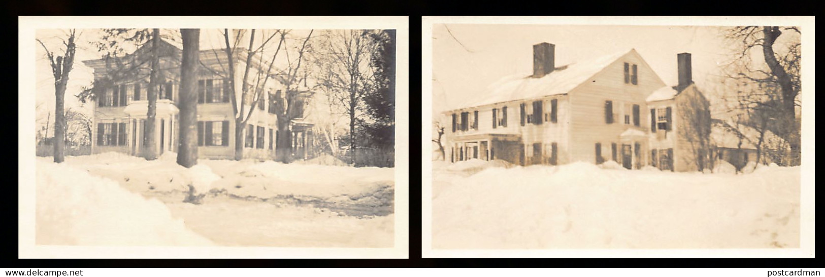 NORTHAMPTON (MA) The Oldest House In Northampton - Set Of 2 Real Photo Postcards - Year 1920 - Northampton