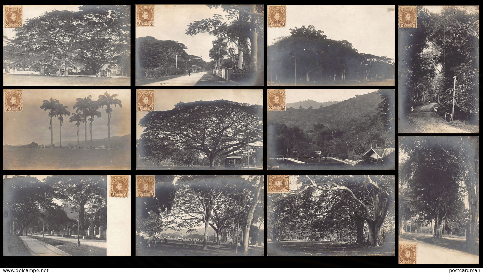 Trinidad - PORT OF SPAIN - Circular Road, The Savannah And Water Tanks - Set Of 11 Real Photo Postcards - Publ. Unknown  - Trinidad