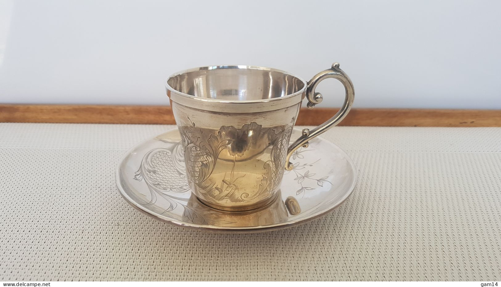 Tasse Et Sa Sous-tasse En ARGENT. Poinçons Minerve + DOUTRE-ROUSSEL - 1911/1913 - Argenteria