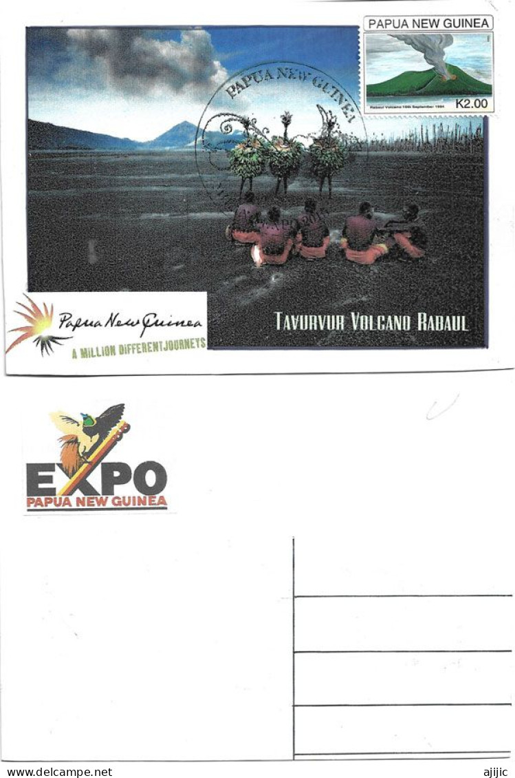 PAPOUASIE NOUVELLE-GUINÉE. Eruption Du Volcan De Rabaul.Septembre 1994. Carte-maximum Papua New-Guinea - Vulcani