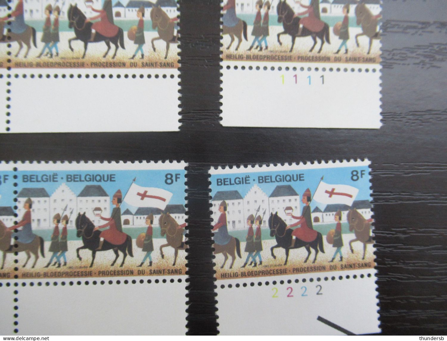 2090 En 2090A 'Bloedprocessie Brugge' - Postfris ** - Volledige Set Plaatnummers - 1981-1990