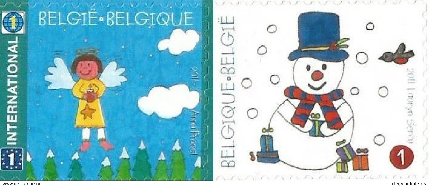 Belgium Belgique Belgien 2011 Christmas Set Of 2 Stamps MNH - Christmas