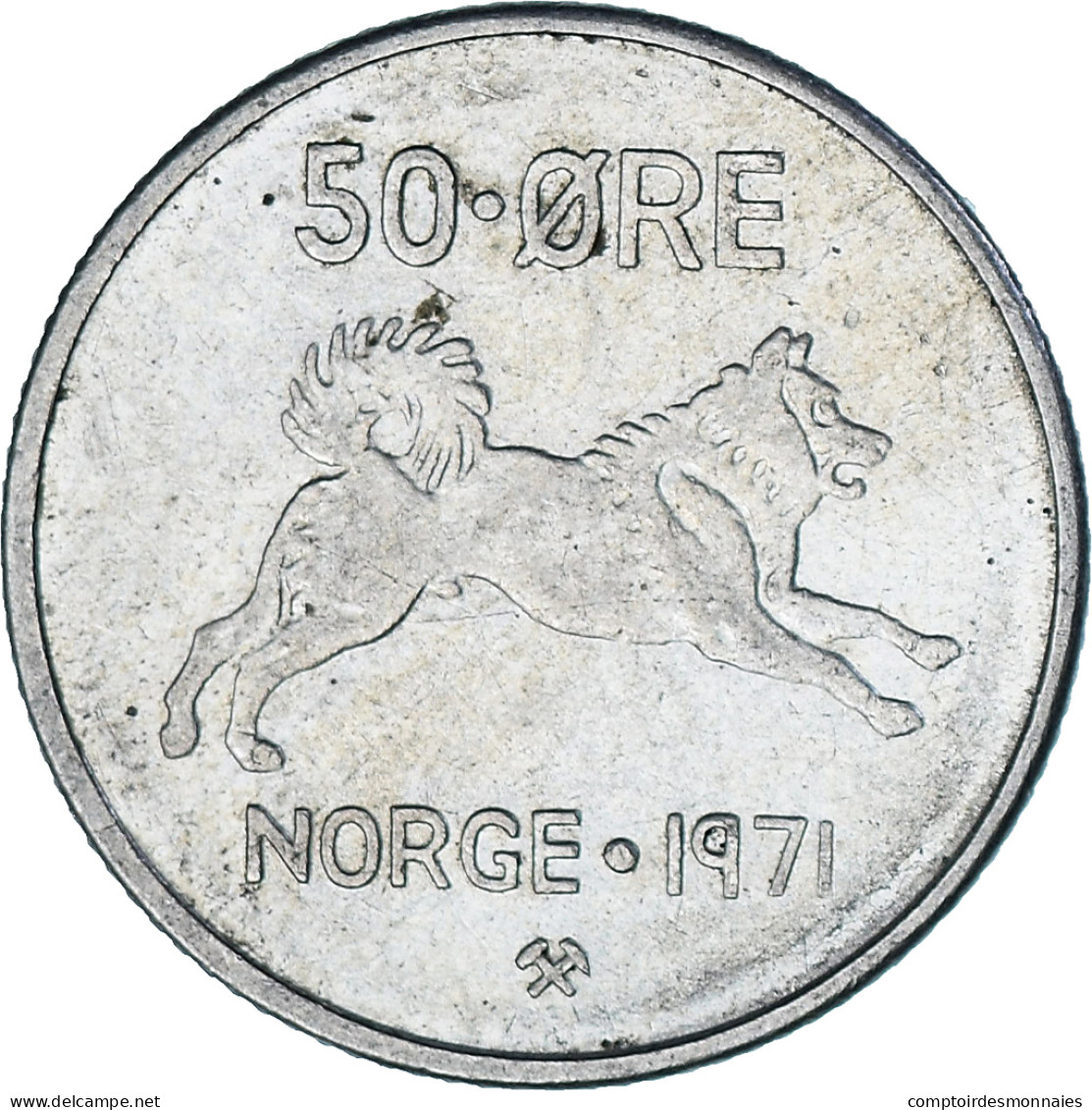 Norvège, 50 Öre, 1971 - Norvegia