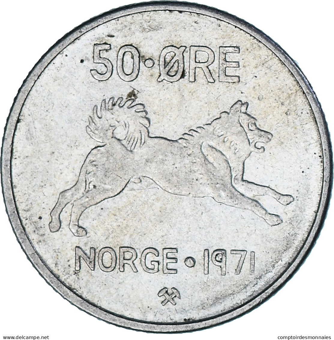 Norvège, 50 Öre, 1971 - Norway