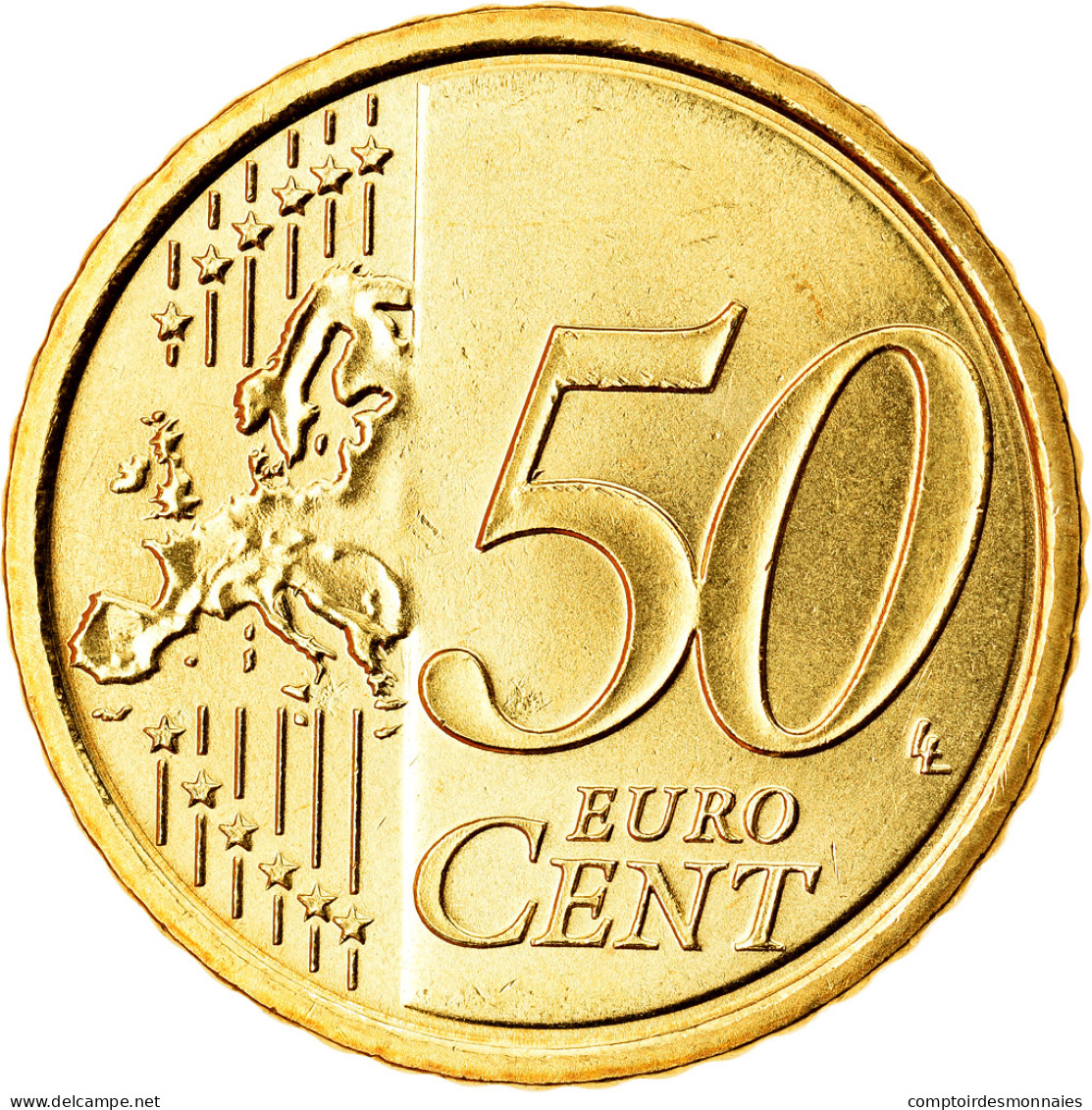 Italie, 50 Euro Cent, 2009, SPL, Laiton, KM:249 - Italia