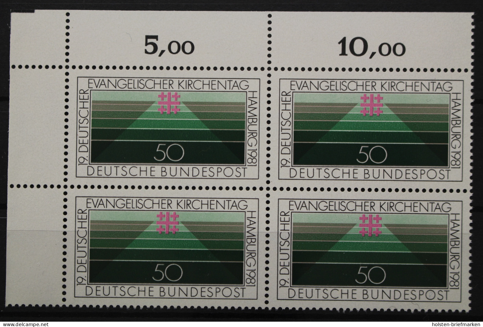 Deutschland, MiNr. 1098, 4er Block, Ecke Li. Oben, Postfrisch - Neufs