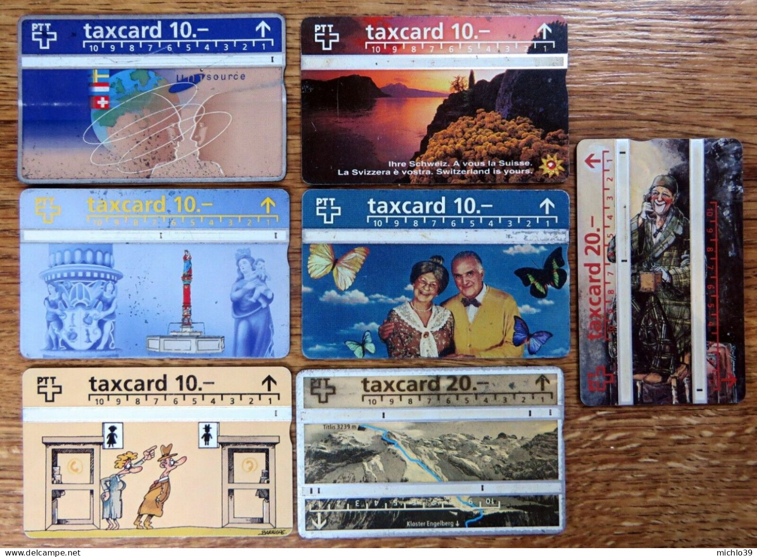 Lot de 79 télécartes de Suisse (voir mes scans svp) Taxcard 10, 15, 20 etc