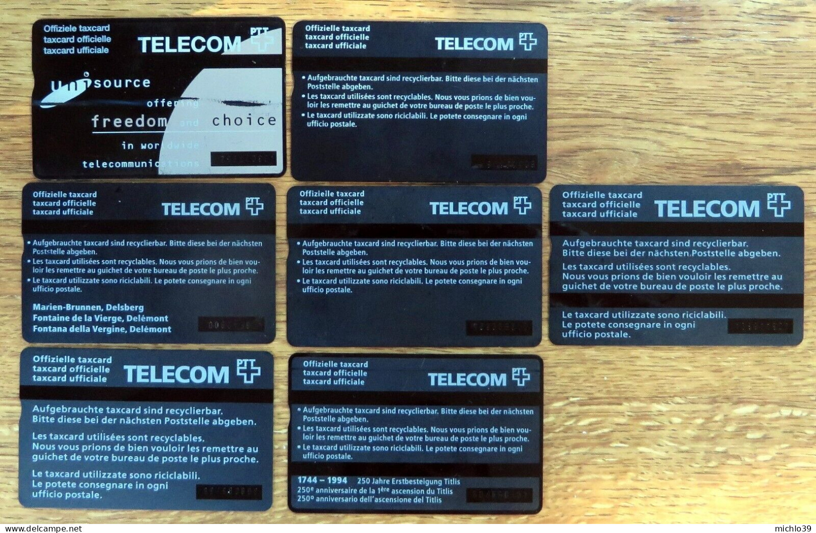 Lot de 79 télécartes de Suisse (voir mes scans svp) Taxcard 10, 15, 20 etc