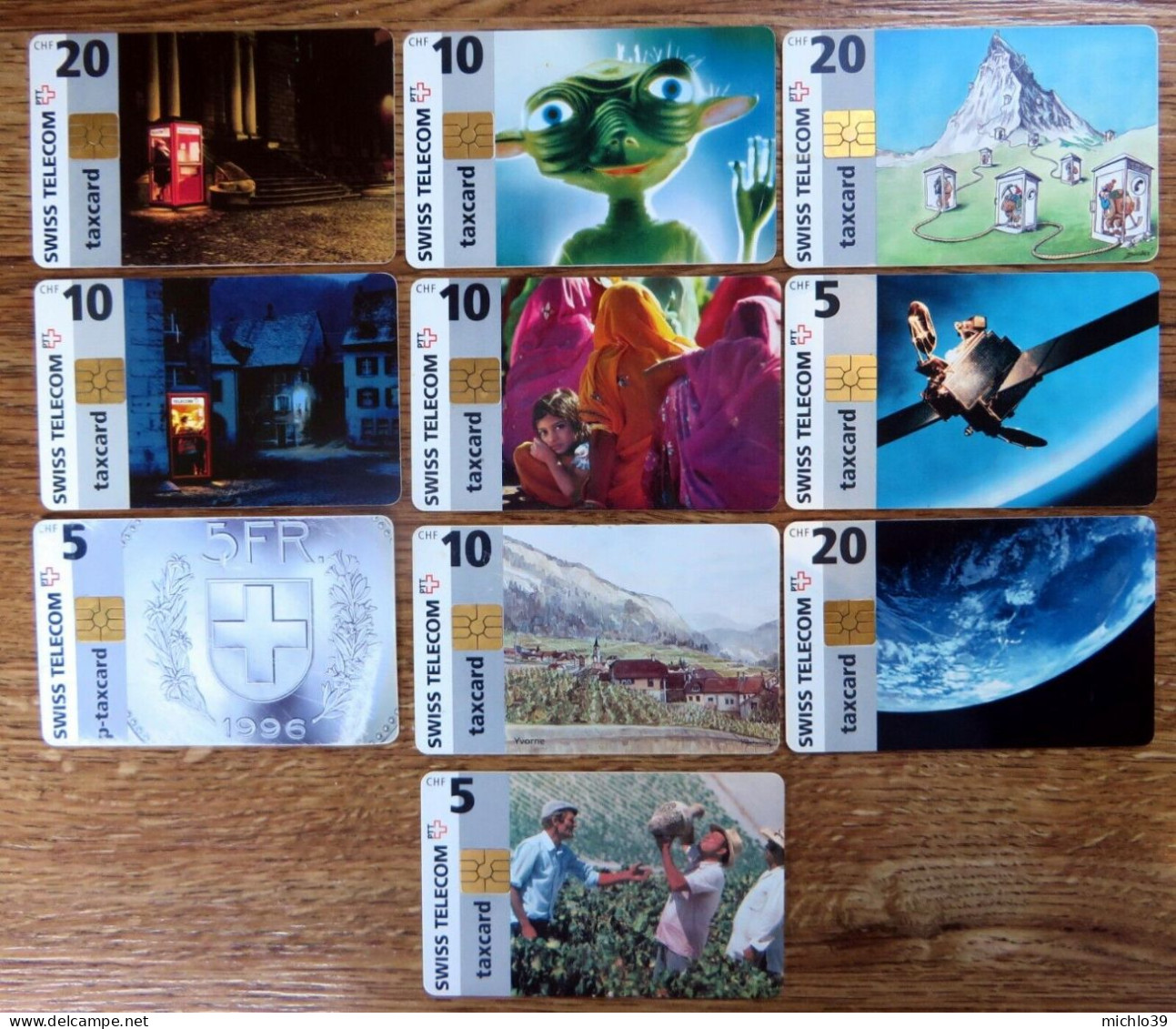 Lot de 79 télécartes de Suisse (voir mes scans svp) Taxcard 10, 15, 20 etc