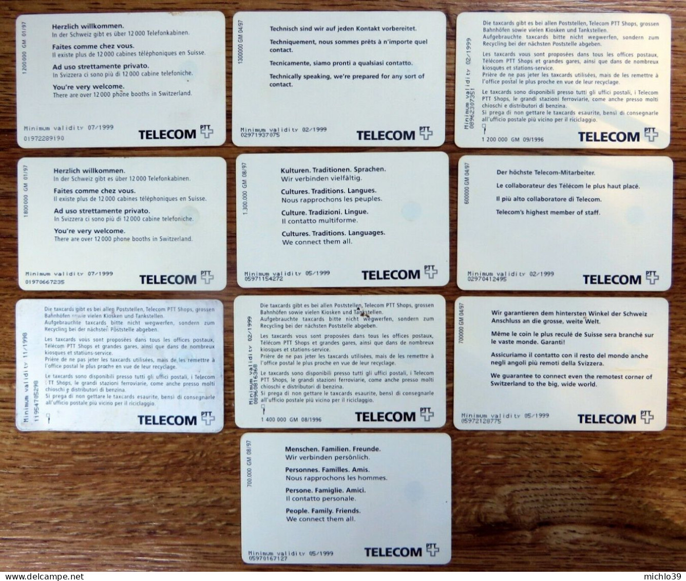 Lot de 79 télécartes de Suisse (voir mes scans svp) Taxcard 10, 15, 20 etc