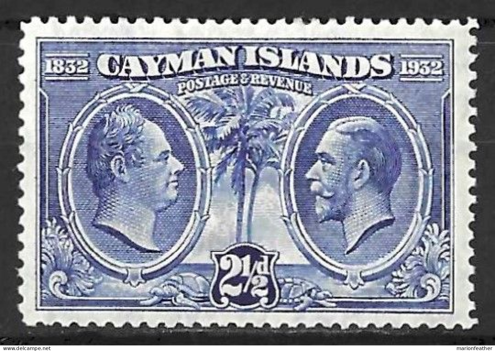 CAYMAN Is.....KING GEORGE V...(1910-36..)....." 1932.."......2 & HALFd.......SG89.......MH... - Iles Caïmans