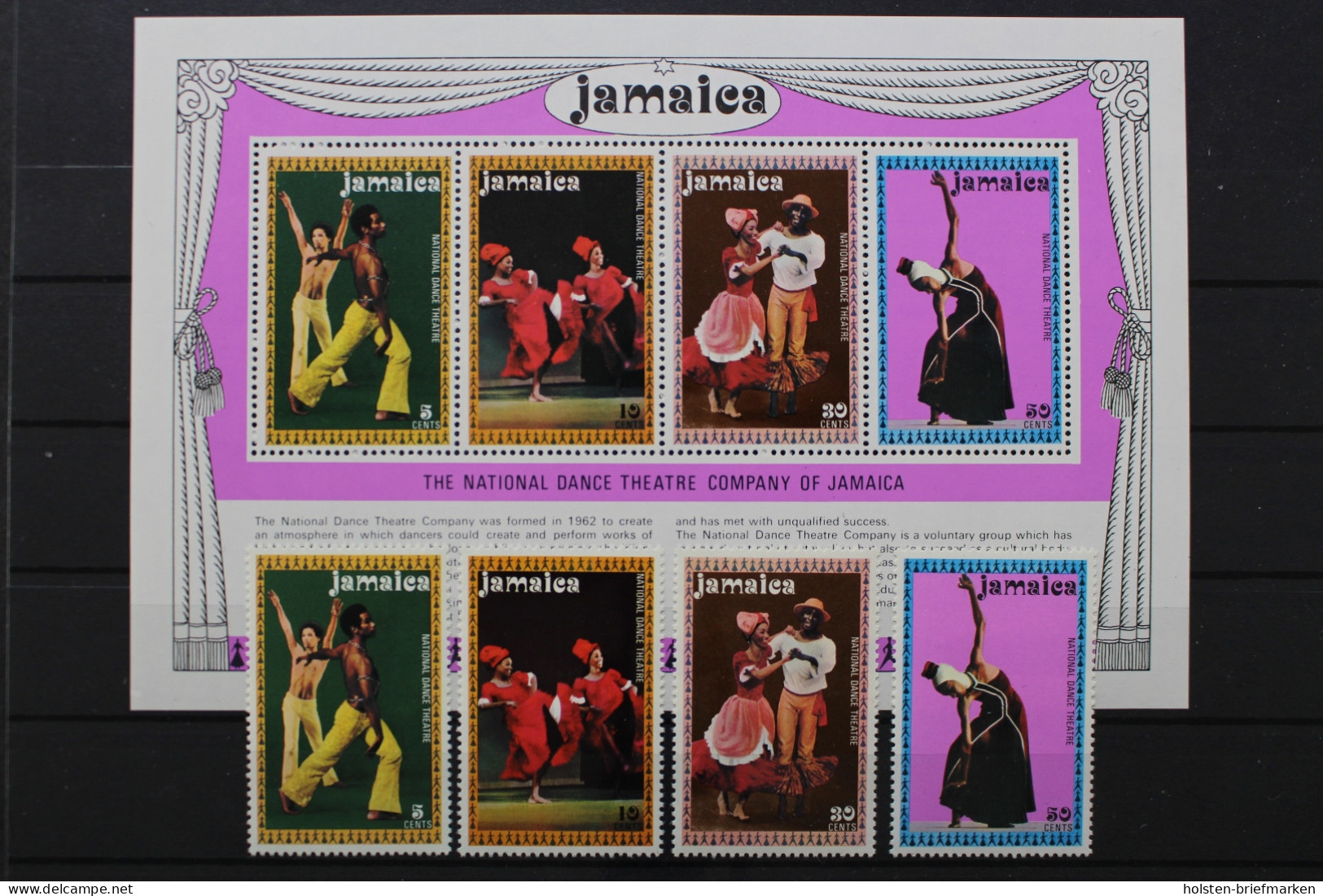 Jamaika, MiNr. 383-386, Block 7, Postfrisch - Grenada (1974-...)