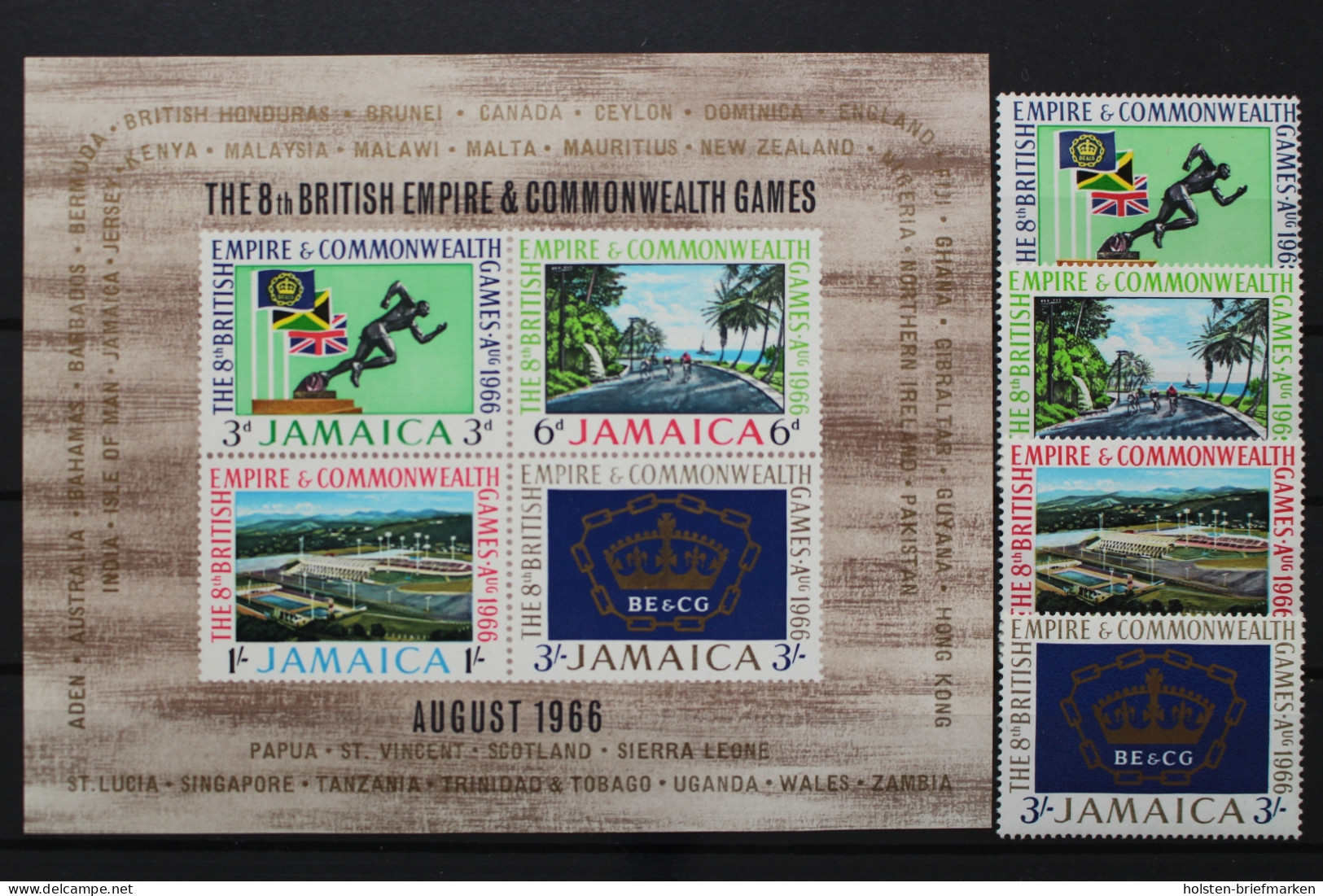 Jamaika, MiNr. 256-259, Block 3, Postfrisch - Grenada (1974-...)