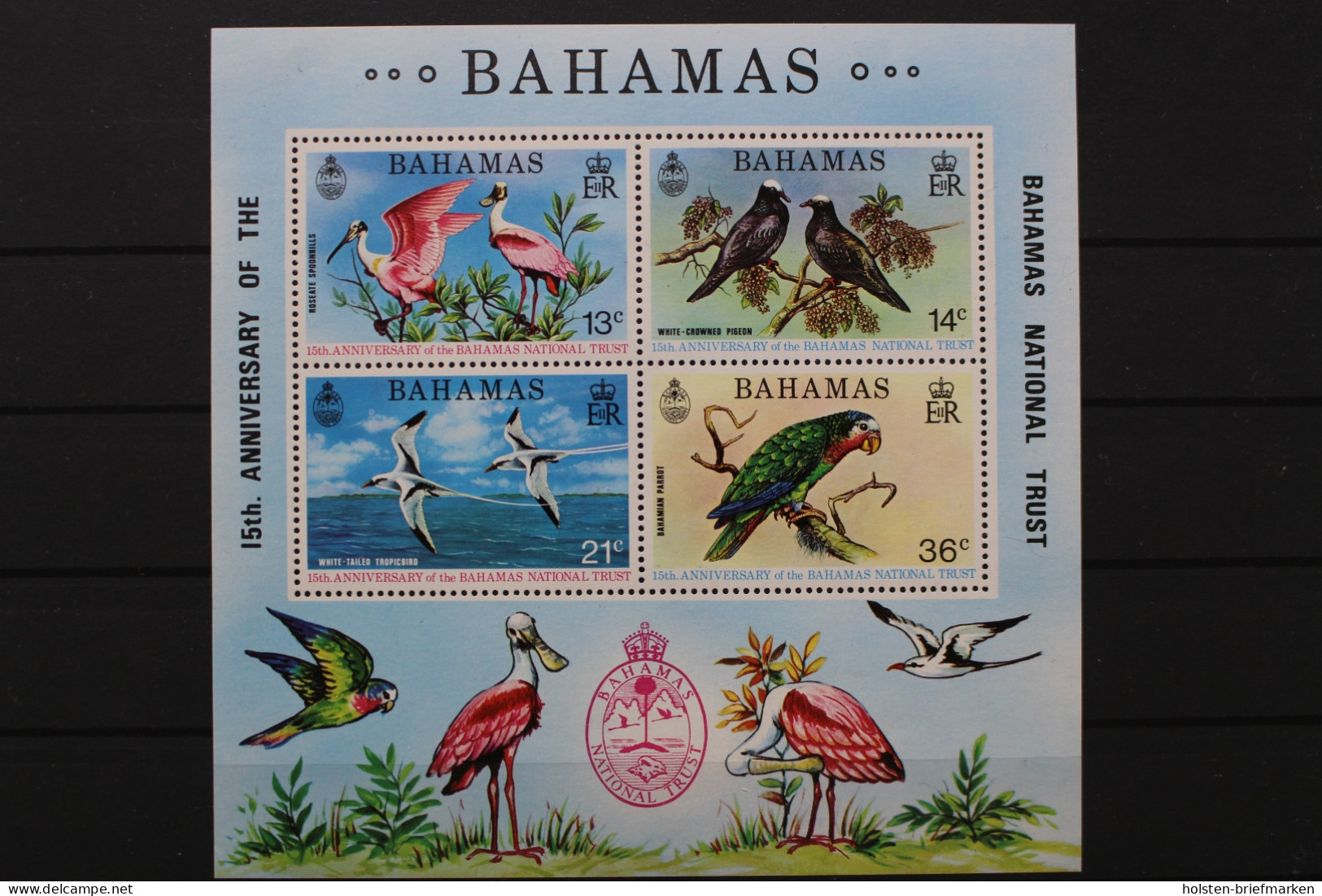 Bahamas, MiNr. Block 11, Vögel, Postfrisch - Bahamas (1973-...)