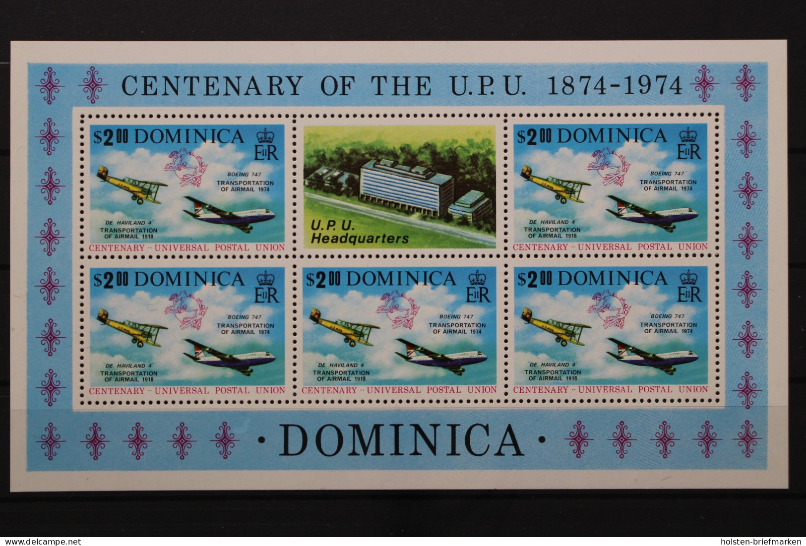 Dominica, MiNr. 418, Kleinbogen, Flugzeuge, Postfrisch - Dominique (1978-...)