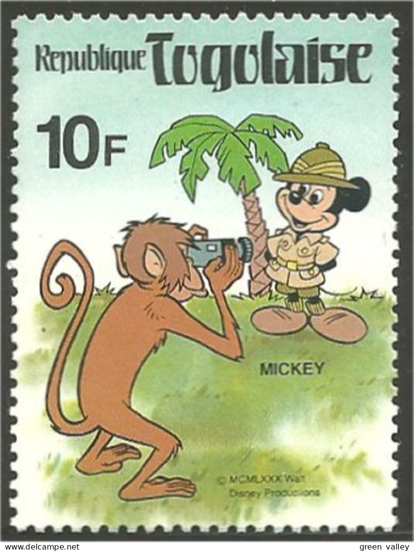 870 Togo Singe Monkey Affe Photographie Photographe MNH ** Neuf SC (TGO-116b) - Disney
