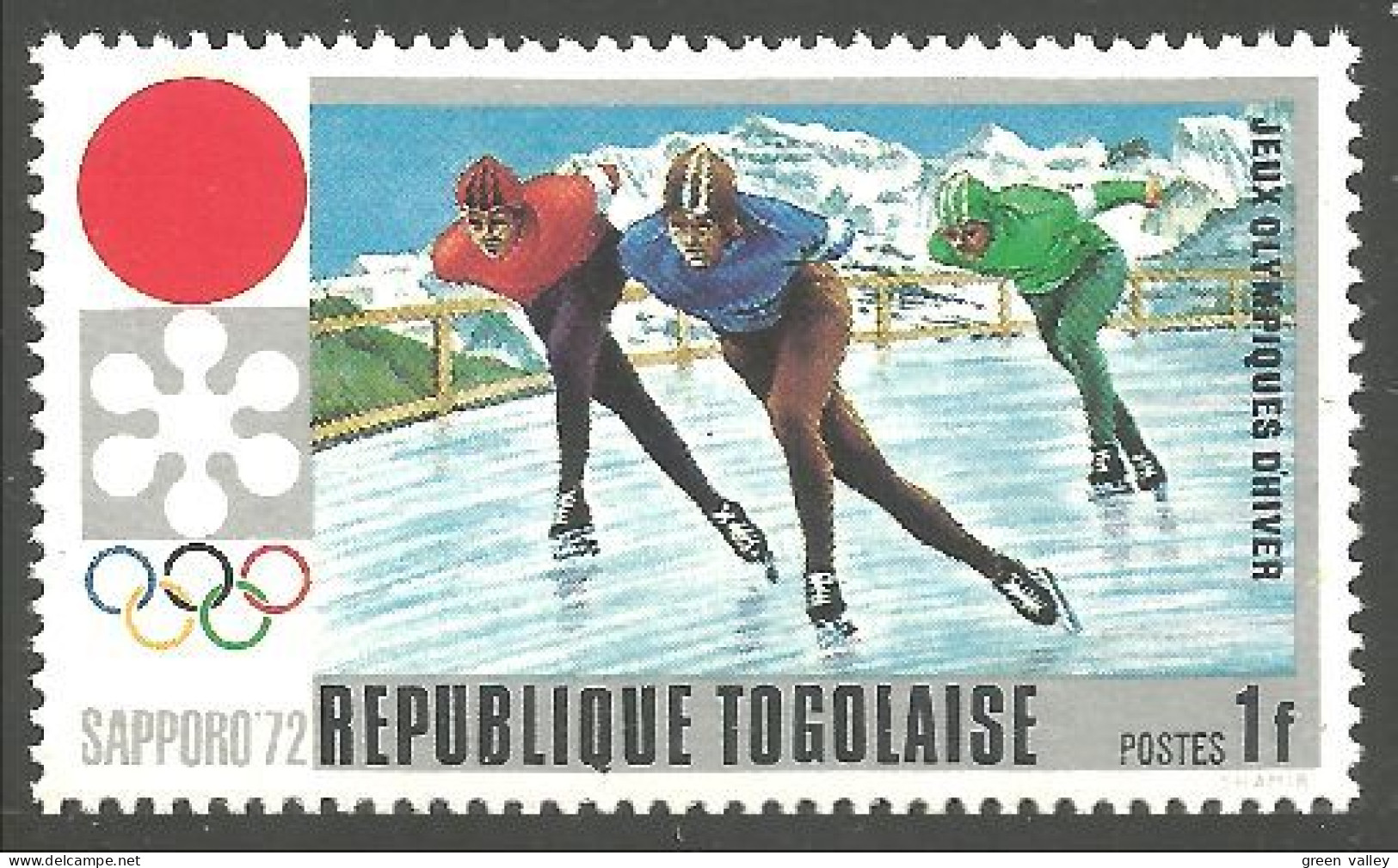 870 Togo Olympiques Sapporo Patinage Skating MNH ** Neuf SC (TGO-126) - Togo (1960-...)